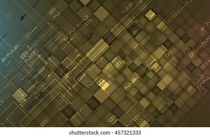 Data Grunge protection technology vector background. Retro futuristic style