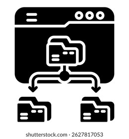 Data gylph icon. Simple vector icon design in gylph style. Editable vector format
