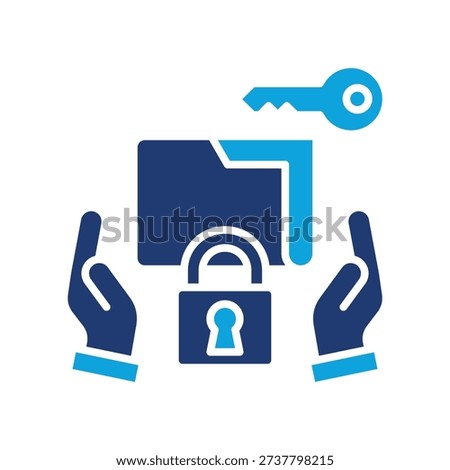Data Handling Icon Glyph Color Vector Illustration