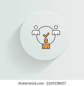 Data harmonization icon vector design