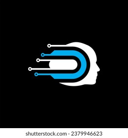 data head idea vector logo design