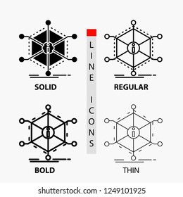 Data, help, info, information, resources Icon in Thin, Regular, Bold Line and Glyph Style. Vector illustration