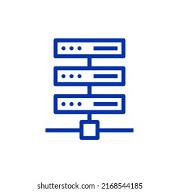 Data hosting connection icon vector illustration template