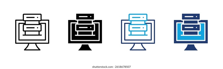 Data Hosting Icon Element For Design