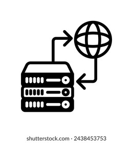 Data Hosting icon in vector. Logotype