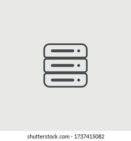 Data hosting information vector icon illustration sign
