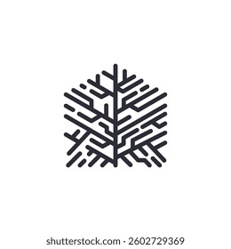 Data house line art icon logo