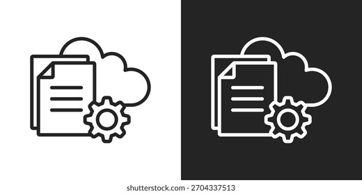 Datensymbol in schwarz-weißem Umrissformat