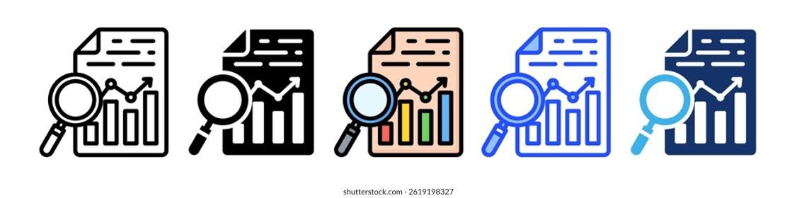 Data Icon Collection With Multiple Styles