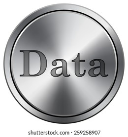 Data icon. Internet button on white background. EPS10 Vector. 