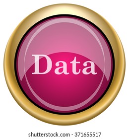 Data icon. Internet button on white background. EPS10 vector.