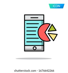 icono de datos aislado en fondo blanco.