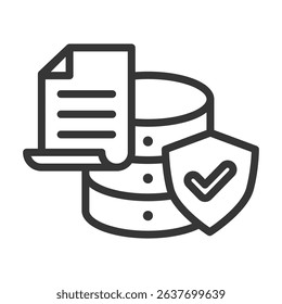 Data Icon Lineal Style Vector Illustration