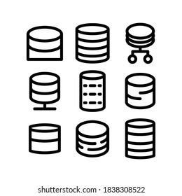 icono de datos o logotipo símbolo de signo aislado ilustración vectorial - Colección de iconos vectoriales de estilo negro de alta calidad
