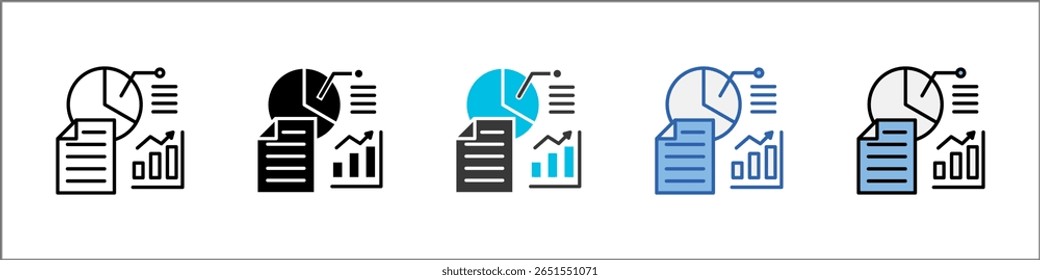 Data Icon Pack Multistyle Illustration