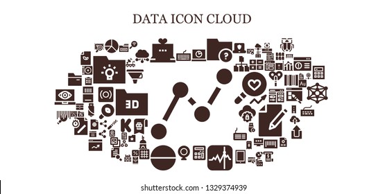 data icon set. 93 filled data icons.  Collection Of - Stats, Keyboard, Pie chart, Laptop, Analytics, Folder, Calculator, Stocks, Webcam, Tablet, Barcode, Wifi, Browser, Satellite dish