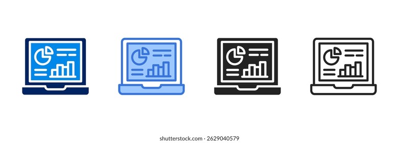 Data Icon Set Different Style Collection