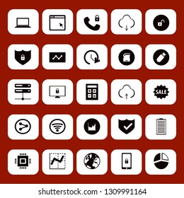 Data Icon Set With Mobile Security, Flash Driver And Medical Report Vector Illustration