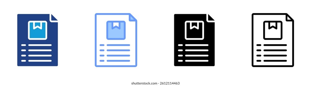 Data icon set multiple style collection