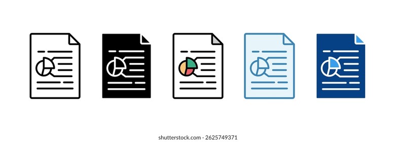 Conjunto de ícones de dados Coleção de estilos múltiplos