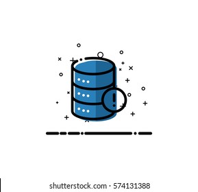 Data icon. Single high quality outline symbol for web design or mobile app. Thin line sign for design logo. Black outline pictogram on white background