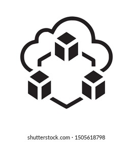 Data icon vector black color