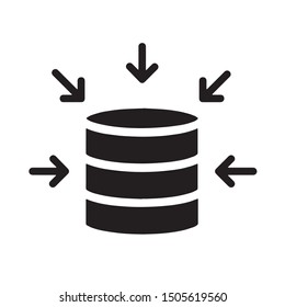 Data icon vector black color