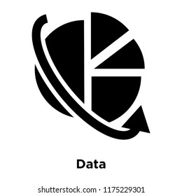 Data icon vector isolated on white background, logo concept of Data sign on transparent background, filled black symbol