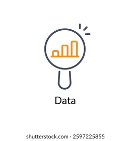 Data icon in vector stock illustration