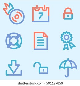 Data icons, colour contour series