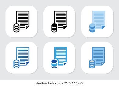 Iconos de datos con varios estilos de diseño