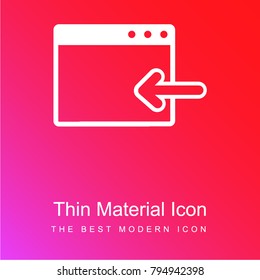 Data import interface symbol red and pink gradient material white icon minimal design