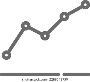 Data increase Business icon with black outline style. growth, arrow, chart, graph, profit, finance, progress. Vector illustration