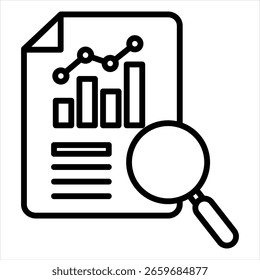 Vector de ilustración de icono de contorno de índice de datos