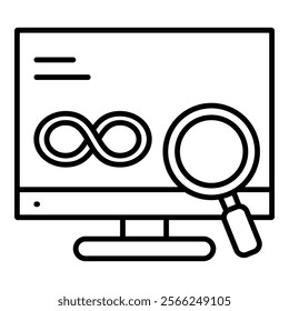 Data Infinity Icon Element For Design