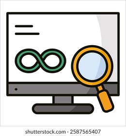 Data Infinity Icon Element For Design