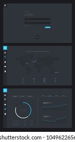Data Infographic Application UI UX. Vector illustration