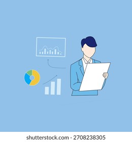 Data infographic vector style, marketing analytics