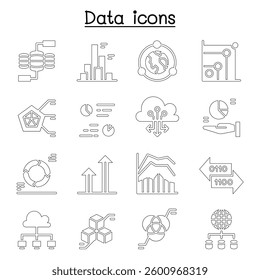 Data, Infomation, Diagram, Graph icon set 