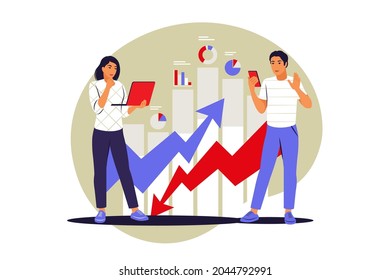 Data Inform Concept. Vector Illustration On Isolated Background. Flat