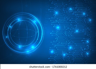 data information and electronic technological background. cyber security and protection abstract technology.