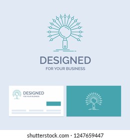 Data, information, informational, network, retrieval Business Logo Line Icon Symbol for your business. Turquoise Business Cards with Brand logo template