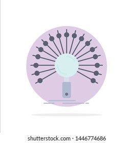 Data, information, informational, network, retrieval Flat Color Icon Vector