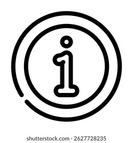 data information line icon vector. data information sign. isolated contour symbol black illustration