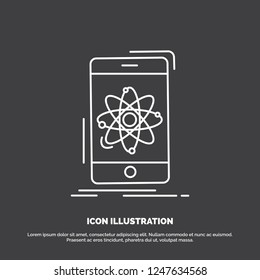 data, information, mobile, research, science Icon. Line vector symbol for UI and UX, website or mobile application