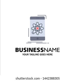 data, information, mobile, research, science Flat Color Icon Vector