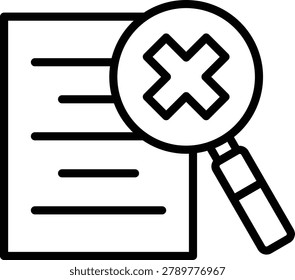 Data Infringement Line Icon and Vector