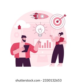 Data initiative abstract concept vector illustration. Open platform, information initiative, metadata study, data driven startup, research and development, privacy policy abstract metaphor.