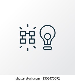 Data insight icon line symbol. Premium quality isolated solution element in trendy style.