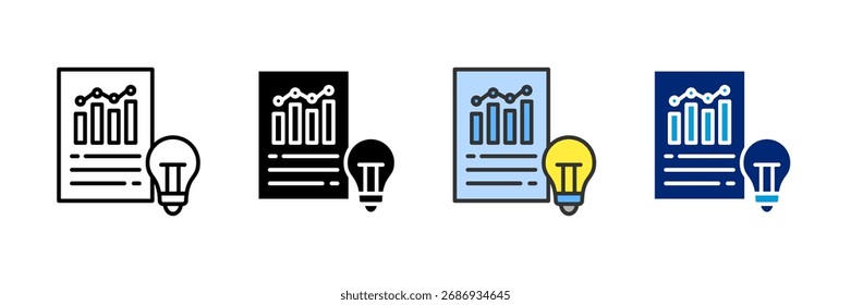 Data Insight Icon Set Multiple Style Collection